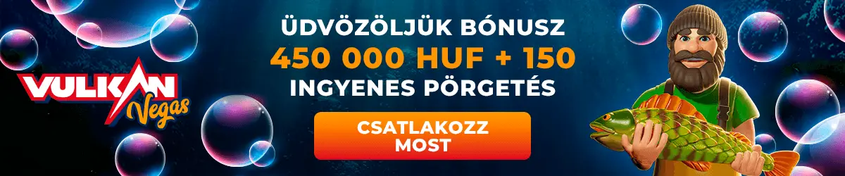 Vulkan Vegas casino üdvözlő bónusz