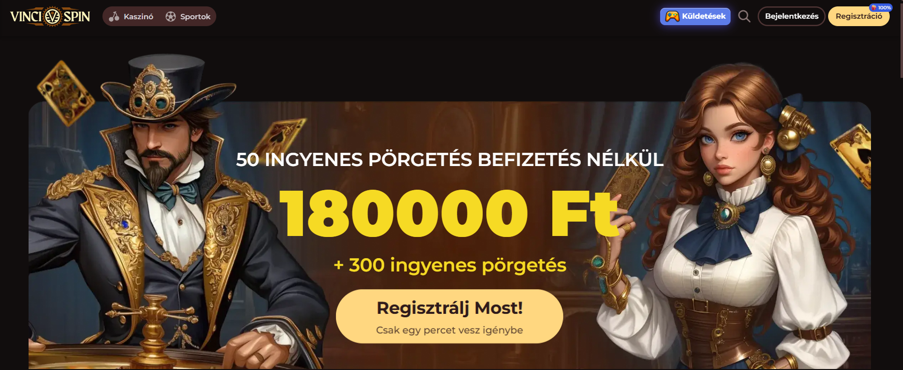 VinciSpin casino no deposit bonus
